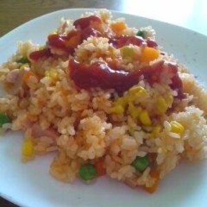 野菜で、かさ増し・肉なし！！ヘルシーチャーハン♪